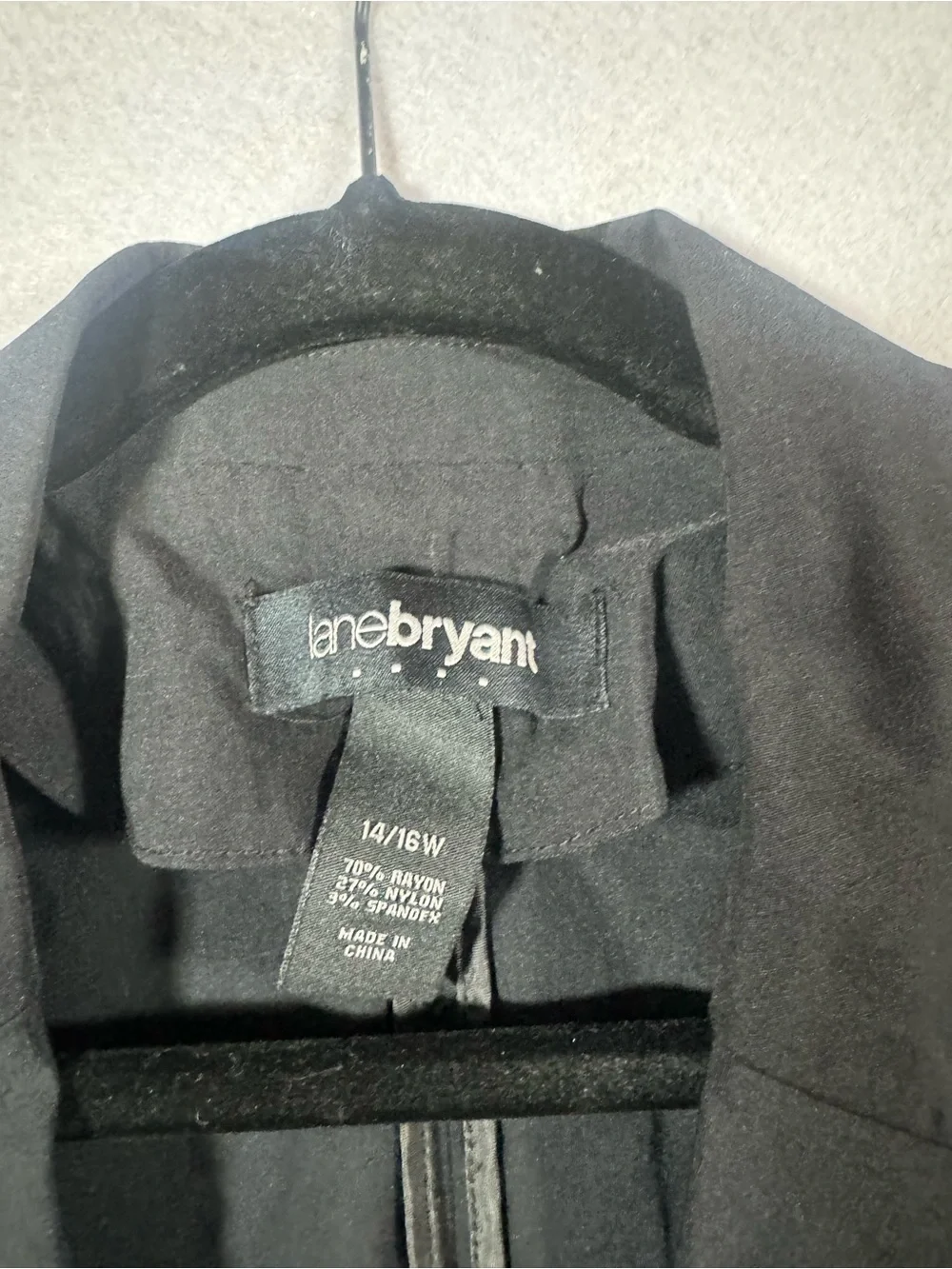 Lane Bryant Black Notch Lapel Two-Button Blazer